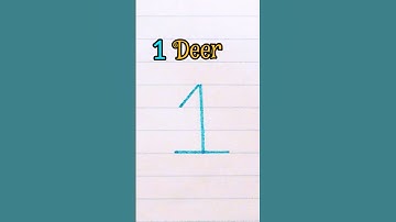 How to draw a deer with 1 number in easy.#drawing