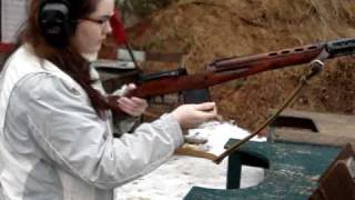 Alison firing a SVT 40 Russian Rifle