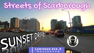 Streets of Scarborough  //  Lawrence Avenue East (westbound)  //  Sunset Drive Tour [4K]  //  2024