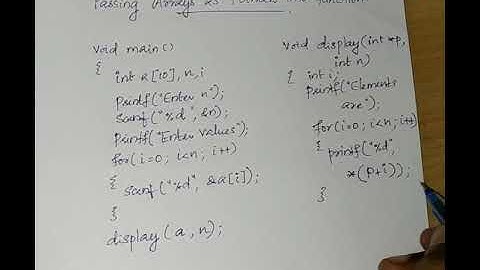 KTU EST 102 Programming in C|Module 5|Passing Arrays to functions as pointers