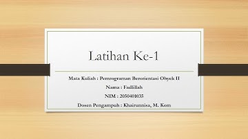 Class, Object, Property dan Method pada OOP PHP