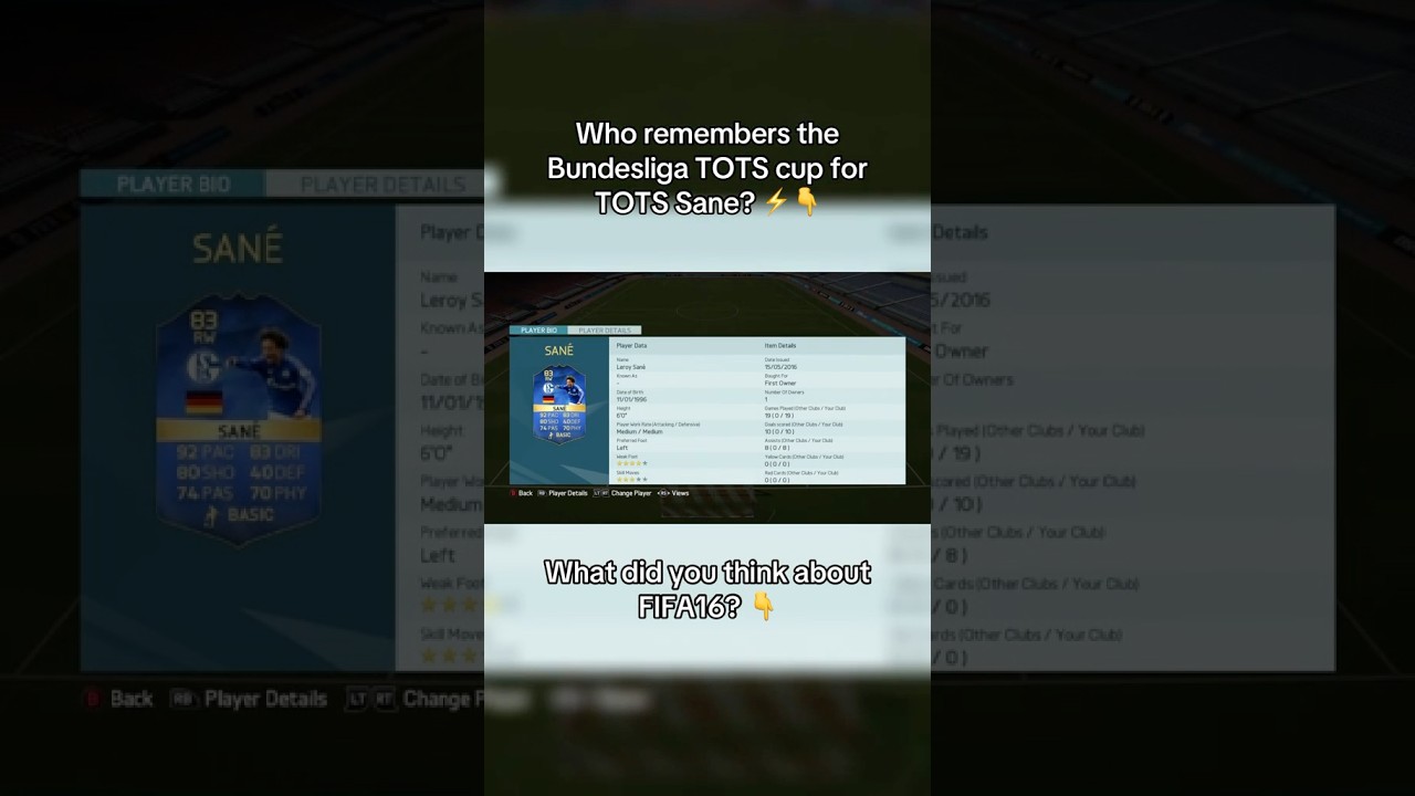 FIFA16 | TOTS Sane Squad Builder ⚡️ 