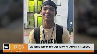 Lamar HS students return to class Wednesday following fatal shooting