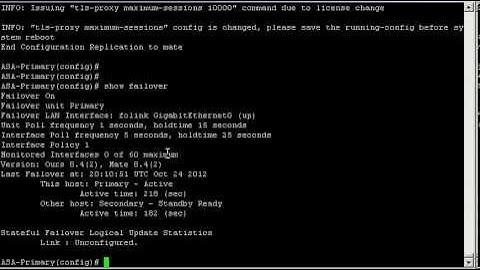 Cisco ASA - Failover config