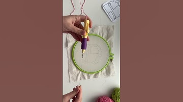 How to Thread a Punch Needle 🪡  #punchneedle #coaster #embroideryforbeginners