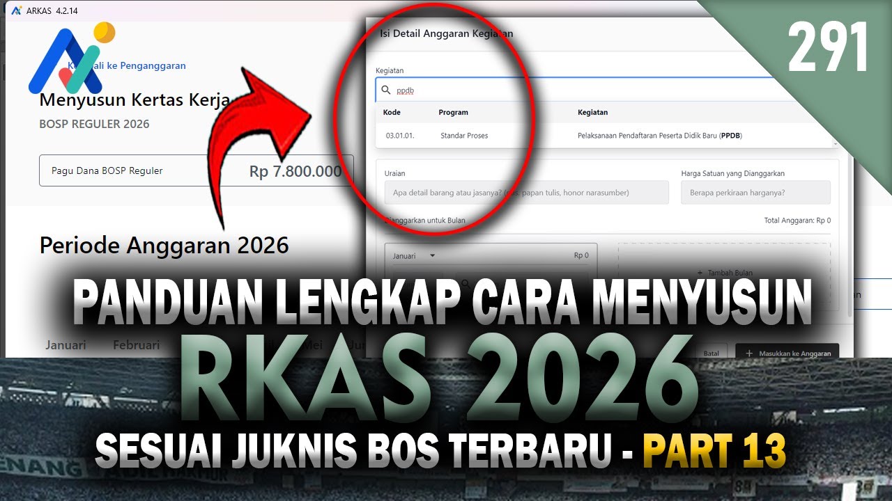 Part 13 - Kode Rekening Belanja Spanduk PPDB Siswa Baru di ARKAS | Cara ...