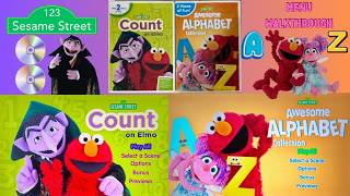 Sesame Street Letters and Numbers Double Feature DVD Menu Walkthrough.