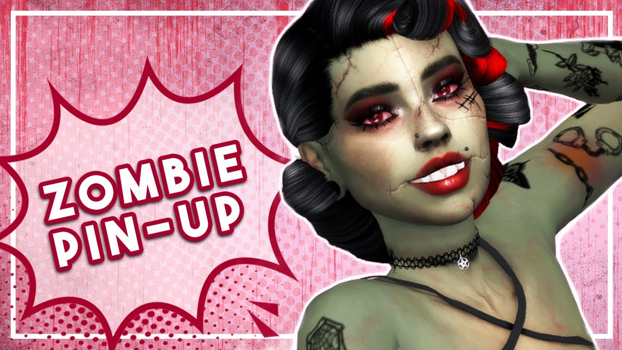 Zombie Pinup Girl 🧟‍♀️ Sim Download Cc Links Sims 4 Cas Youtube