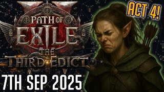 PoE2 Third Edict - The Ultimate PooPoo Build - 7th Sep 2025 @ZantorLive
