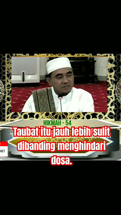 Menjauhi dosa lebih mudah daripada taubat terhadap dosa II Tuan Guru Bakhiet #ceramahagama