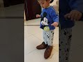 Maahir walking with dada&#39;s shoes