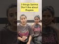 3 things Garima don’t like about Rugees || Rugima 🥰 #rugees #shorts #aboutus
