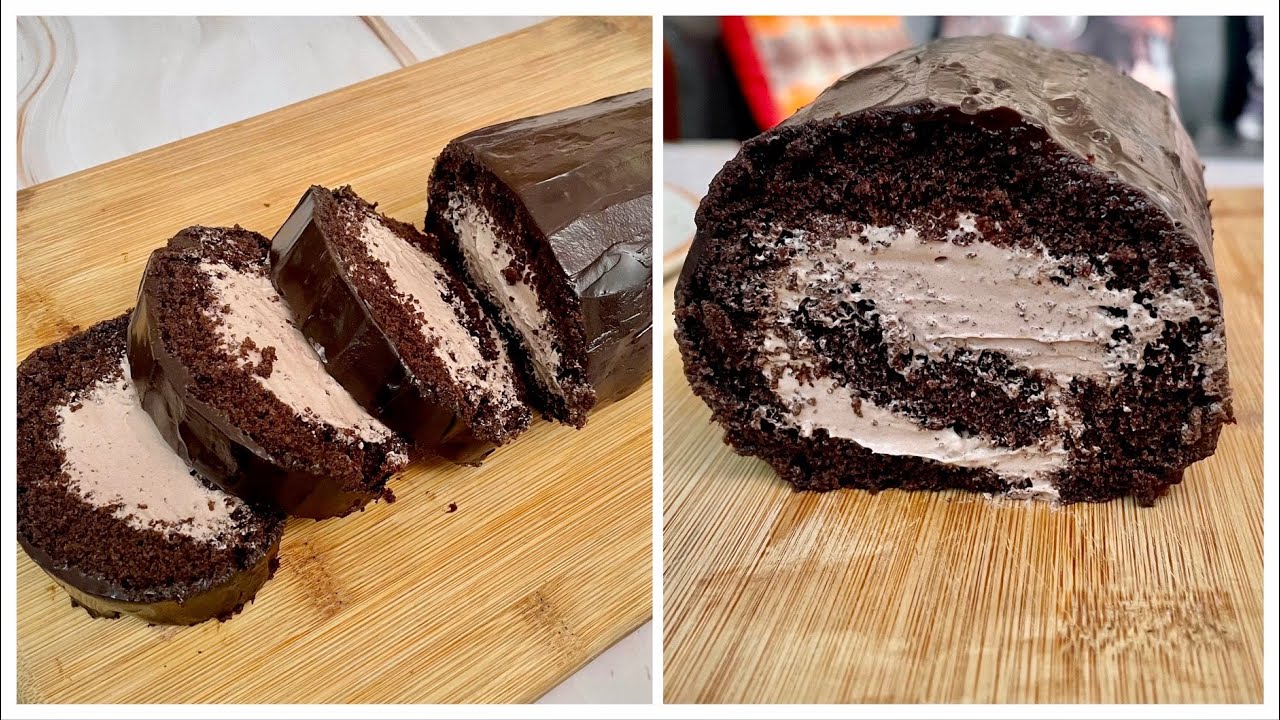 EGGLESS Chocolate Coffee Swiss Roll On Pan | EASY Christmas Special Cake Roll |NO Bake, No Egg Rolls | Anyone Can Cook with Dr.Alisha
