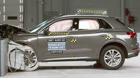 2021 Audi Q3 updated moderate overlap crash test (extended footage)