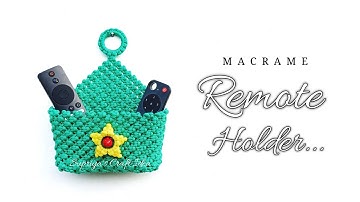 Macrame Pocket Wall Hanging Tutorial | Macrame Mobile Holder | Macrame Remote Holder
