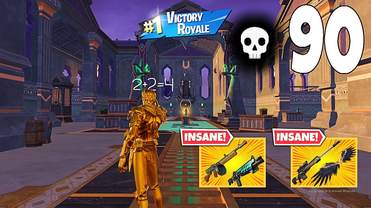 90 Elimination Solo Vs Squads "Zero Build" Gameplay Wins (Fortnite chapter 5)