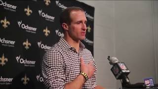 Drew Brees expresses his opinion about protesting during National Anthem