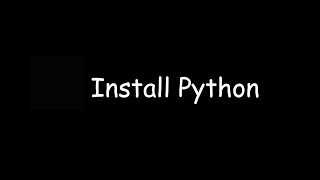 1. Python Installation