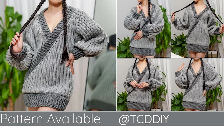 How to Crochet a Wrap Sweater Dress | Pattern & Tutorial DIY