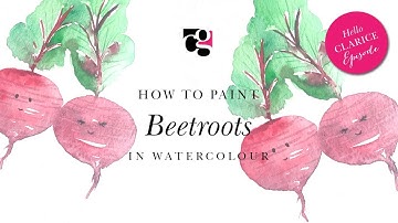 How to Paint Beets in Watercolour - Hello Clarice Tutorials