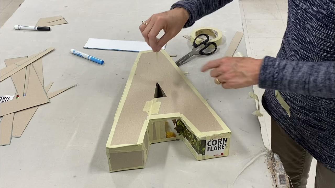 Paper Mache Letter Sculpture part 1 YouTube