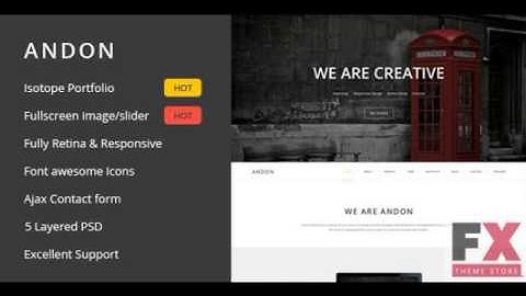 Preview Andon - Responsive Parallax Onepage Template TForest