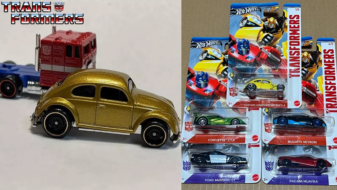 (5点) ホットウィール トランスフォーマー #バンブルビーなど Hot Wheels X Transformers G1 Gold Bug?? + G1 Bumblebee