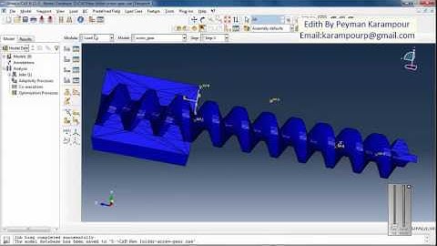 Simulation Screw gear in Abaqus