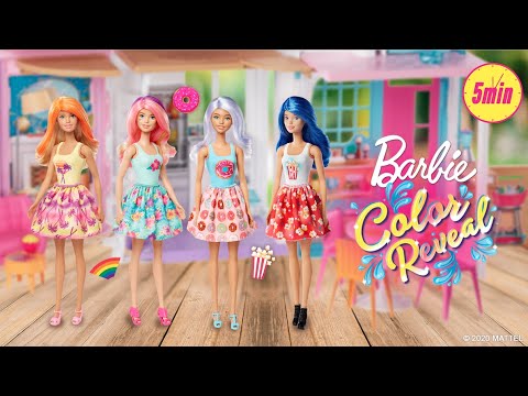 Abrindo Barbie Color Reveal  Cabelo & Maquiagem que Mudam de Cor com a  Água 💇🏻‍♀️ ❤️ 