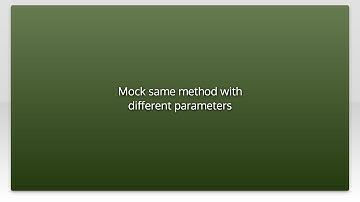 Mock same method with different parameters