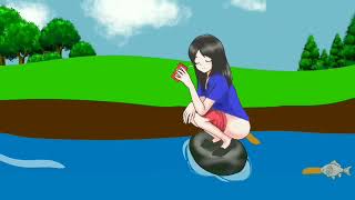 Taigirl vs ikan | funny cartoon | kartun lucu | gagal berenang-gagal mancing