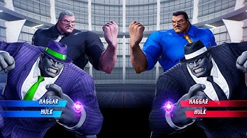 Haggar & Hulk vs Haggar & Hulk (Very Hard) - Marvel vs Capcom | 4K UHD Gameplay