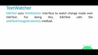 Textwatcher In Android Studio Android Tutorial For Beginners In Hindi