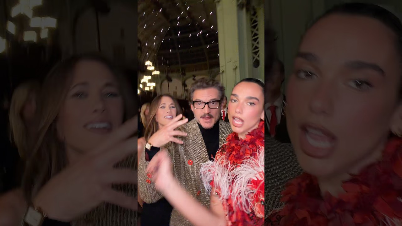 Kristen Wig, Pedro Pascal, Dua Lipa, and Nicole Kidman at the #CHANEL Spring Summer #2027 show.
