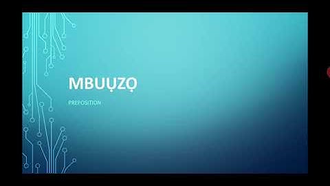 Learning Igbo - Prepositions