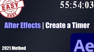 After Effects | (EASY!) Make A Custom Timer!