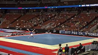 Riley Loos - Floor Exercise - 2017 P&G Championships - Junior Men - Day 2