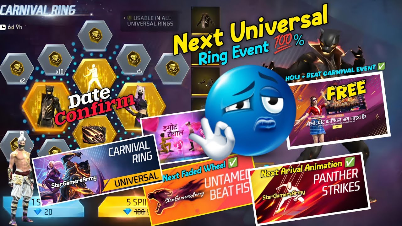 FF Next Universal Ring Event🤯🔥| Golden Shade Bundle Return💥| Free Fire New Event | FF New Event