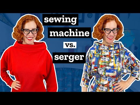 Sew stretch knits TWO ways: zig zag + serger (Francie Top)