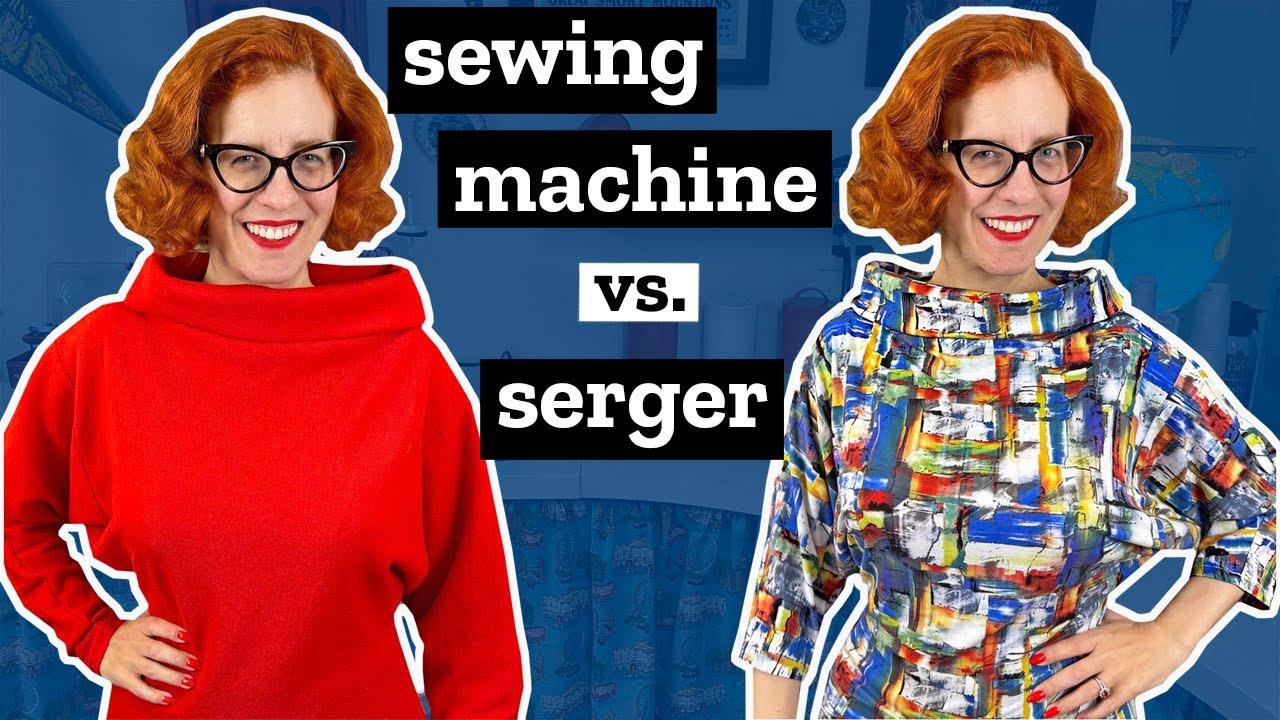 Сшить эластичный трикотаж двумя способами: зигзагом + оверлоком (Francie Top)