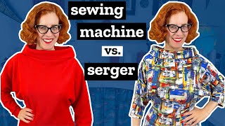 Sew stretch knits TWO ways: zig zag + serger (Francie Top)