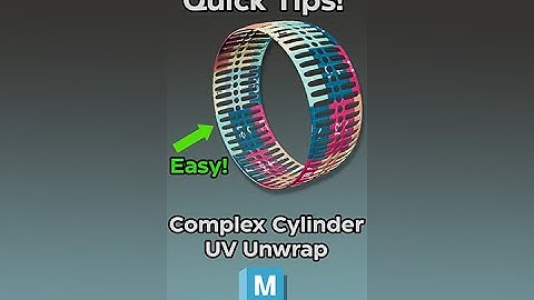 Maya Quick Tip - Complex Cylinder UV Unwrap #3dartist #3dart #quicktips