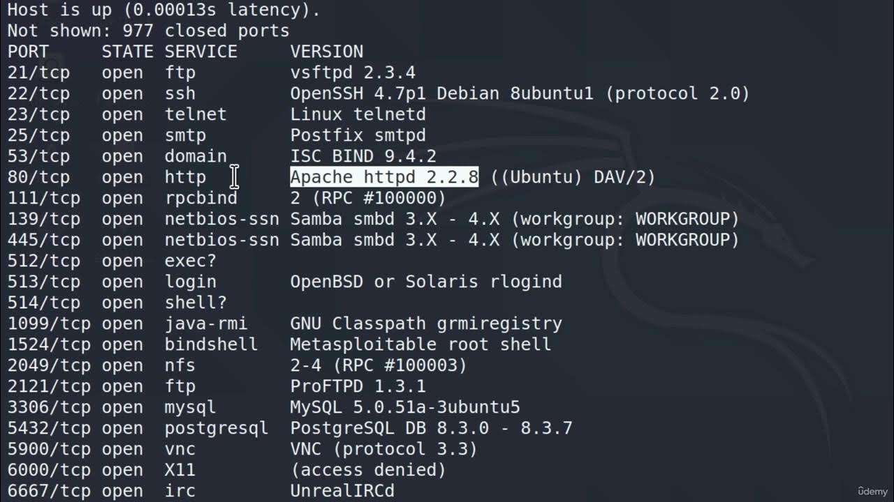 29 detecting service versions on open ports with nmap service