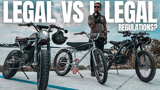 Government Crackdowns? Illegal E-Bikes Vs. Legal Options Zooz, Super73, Sur Ron Compared
