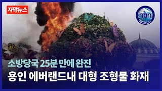 용인 에버랜드 대형 조형물서 화재… 소방당국 25분 만에 완진