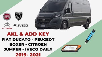 Fiat Ducato, Jumper, Daily, Boxer 2020+ All Keys Lost - Key Tool Plus, VVDI