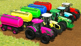 RESCUE FLATBED TRAILERS WITH FENDT, VALTRA, CLAAS, CASE & J.DEERE TRACTORS! Farming Simulator 22