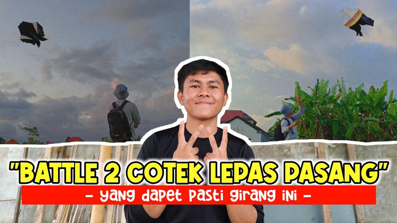 ADU NGELOG‼️ Bikin Layangan Cotek dan Cotek Blolong Knockdown 1,3 M - MANA FAVORITMU?