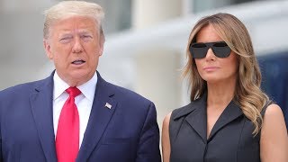 Donald Trump appears to tell Melania to smile in front of the media