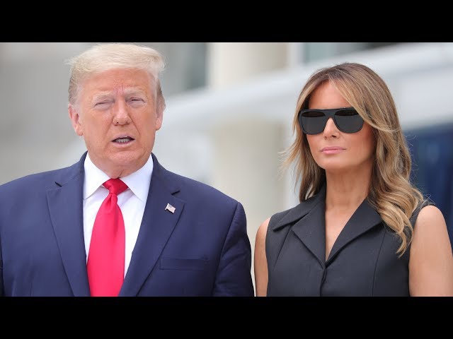 Donald Trump appears to tell Melania to smile in front of the media -  YouTube